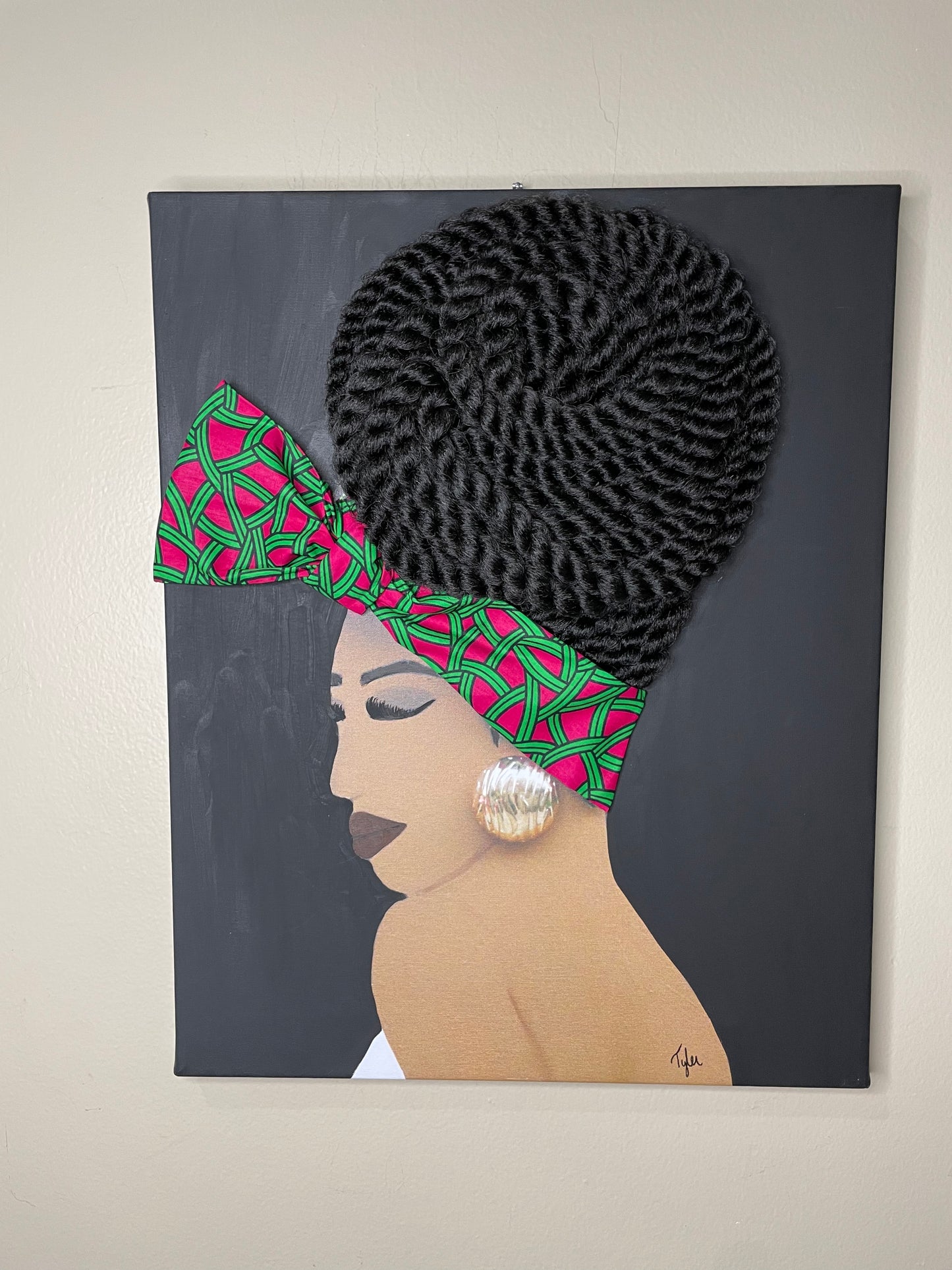 Bun Life III - 3D Canvas Print (With Hair)