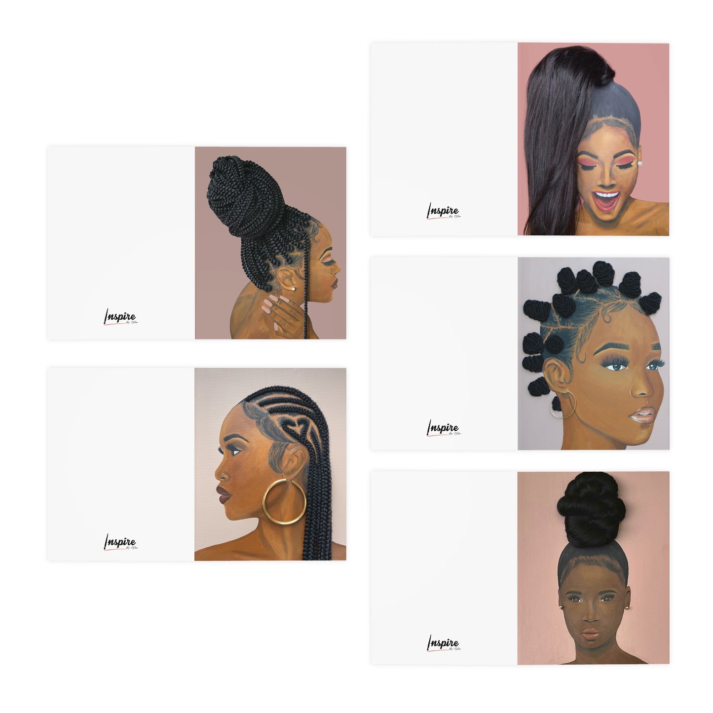 Pink collection- Greeting Cards (5-Pack)