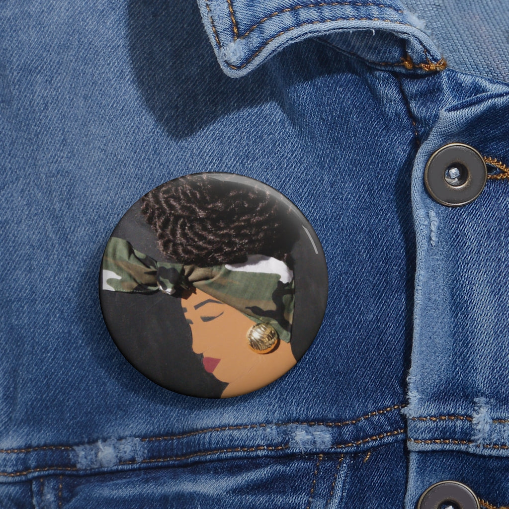 Bun Life Camo 2D Button (No Fabric)