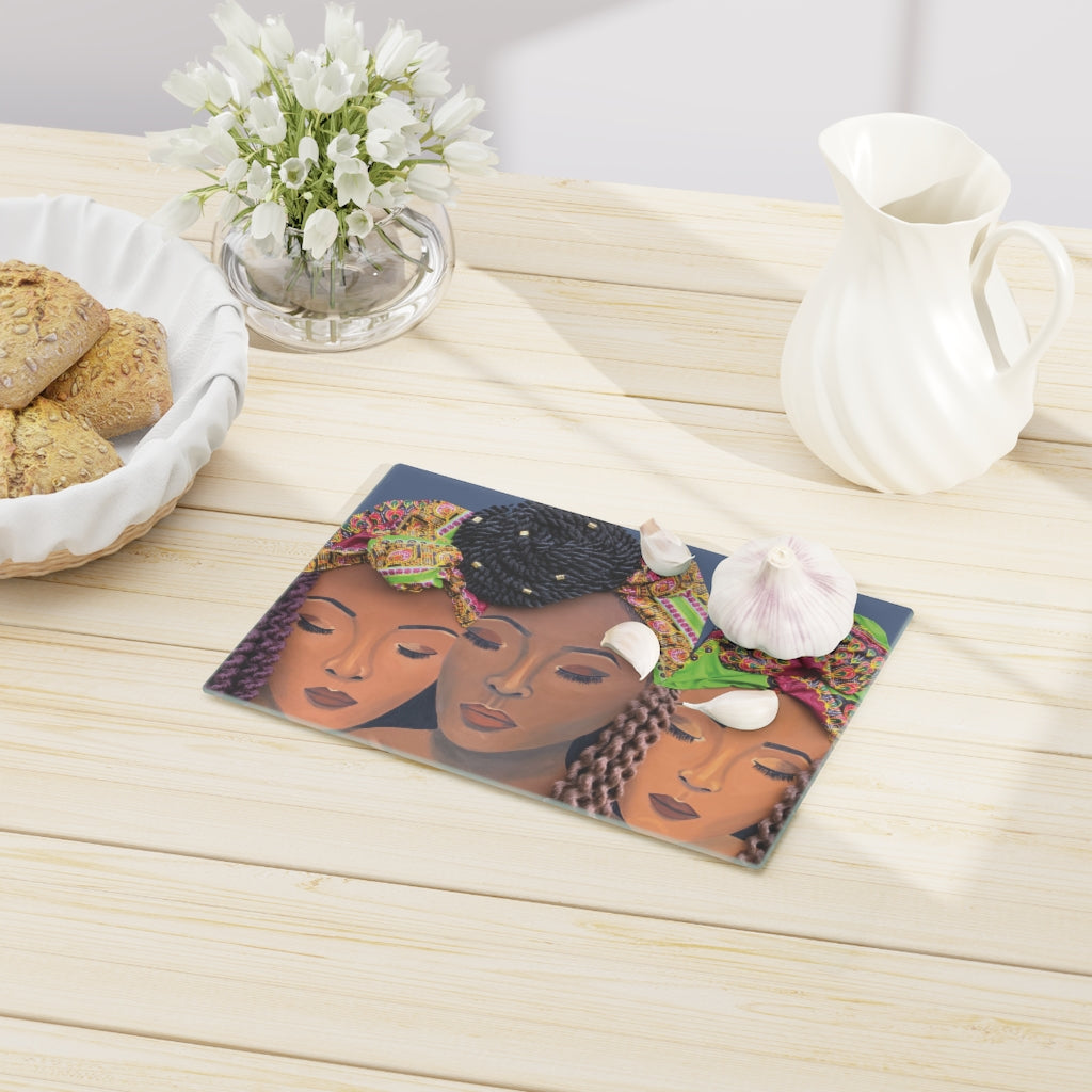 Curl Friends II 2D Cutting Board (No Hair)