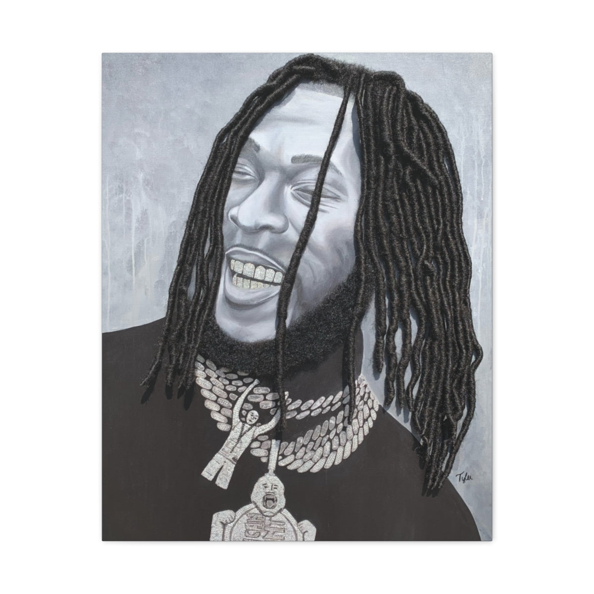 Burna- 2D Canvas Print (no Hair)