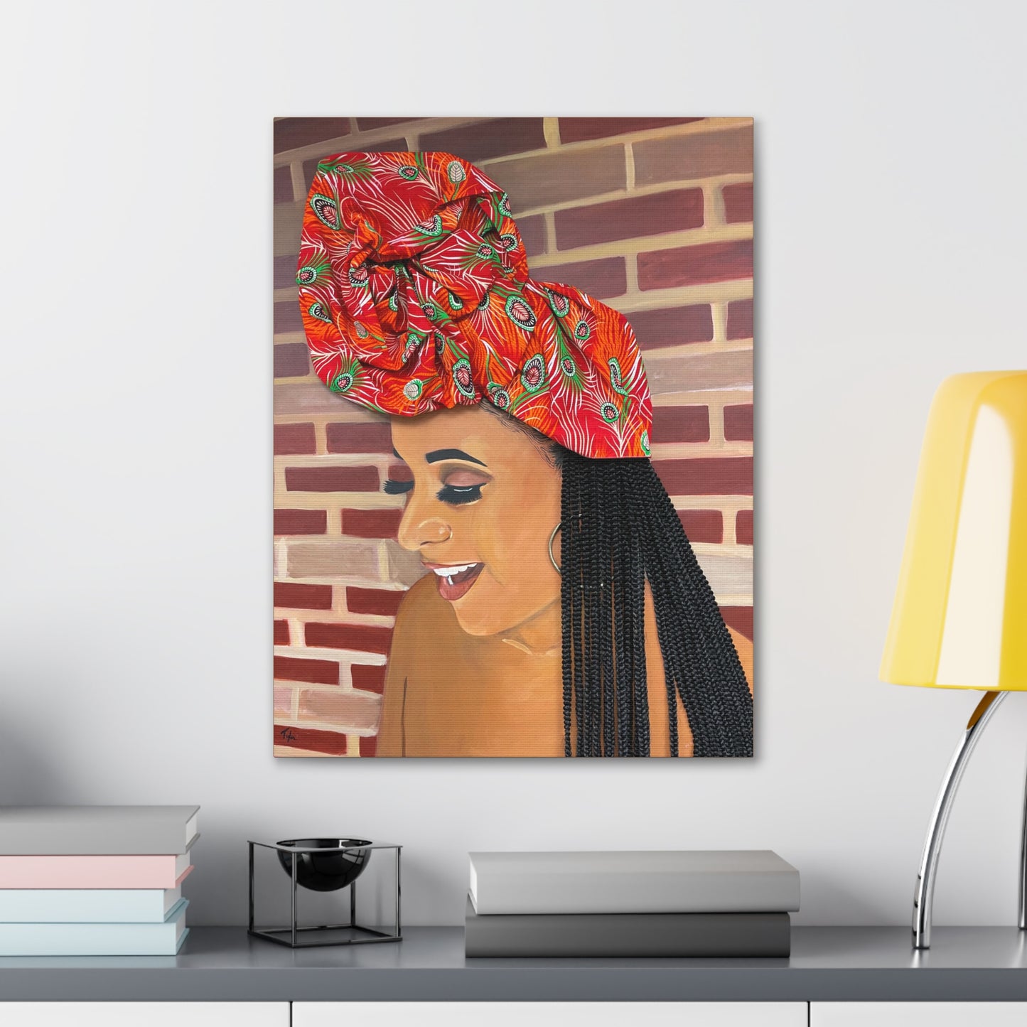 Happy- 2D Canvas Print (no Hair)