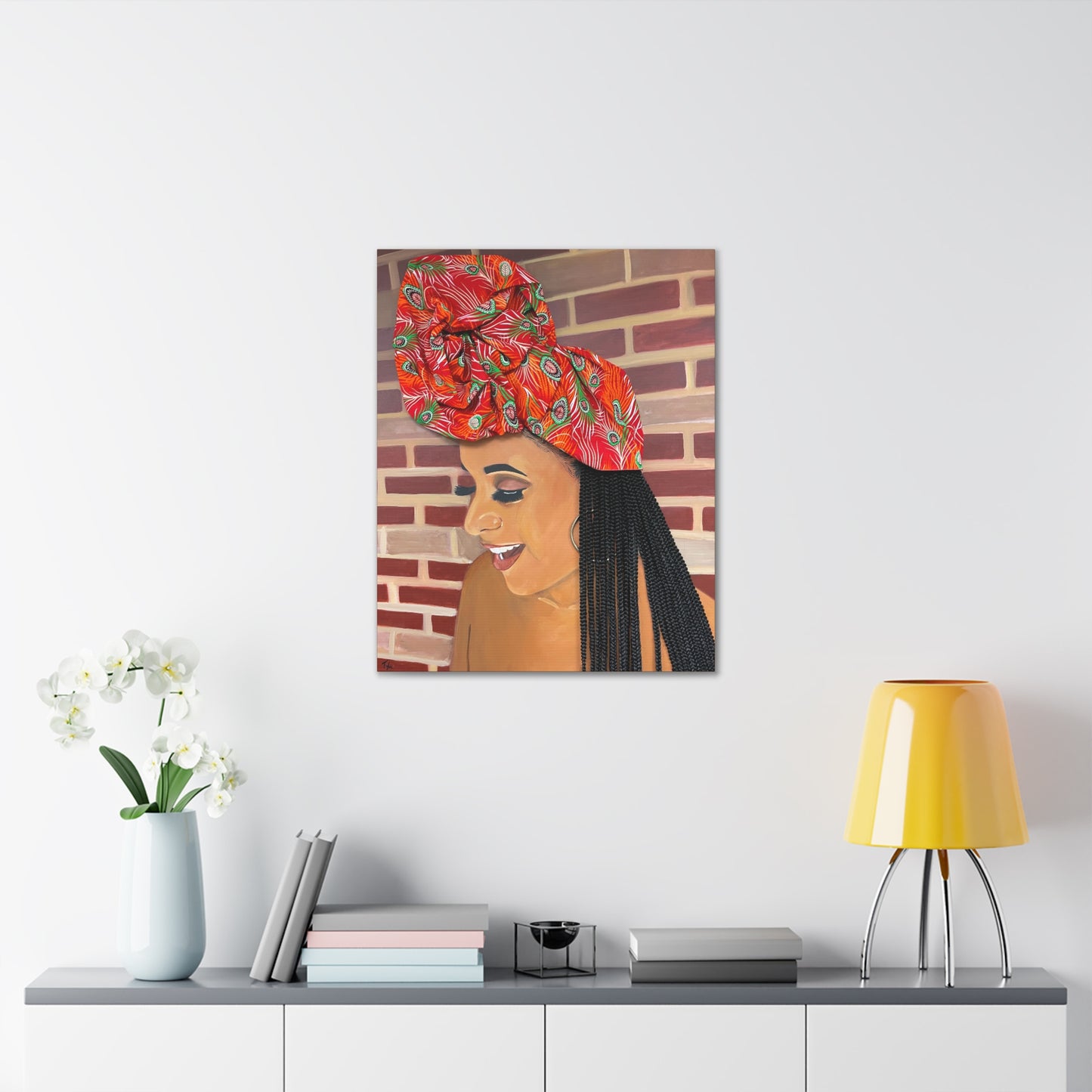 Happy- 2D Canvas Print (no Hair)