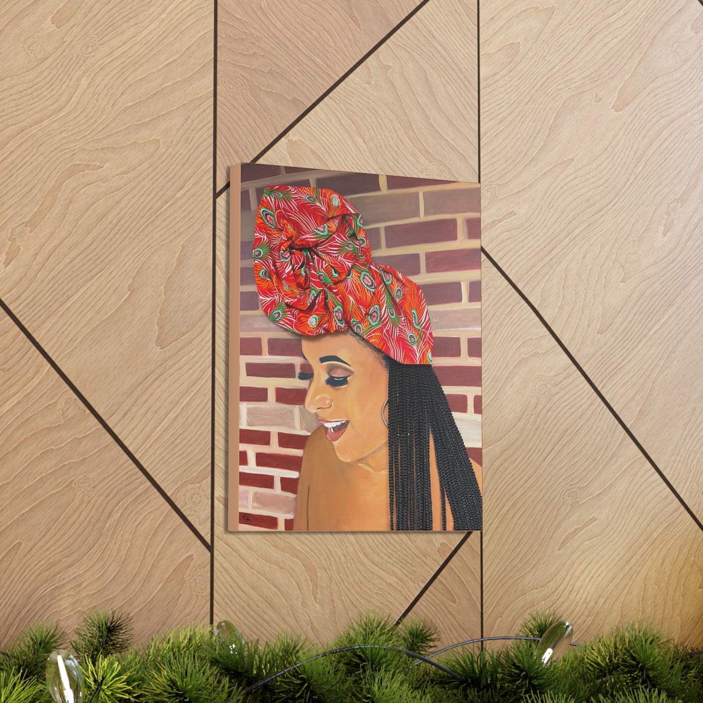 Happy- 2D Canvas Print (no Hair)