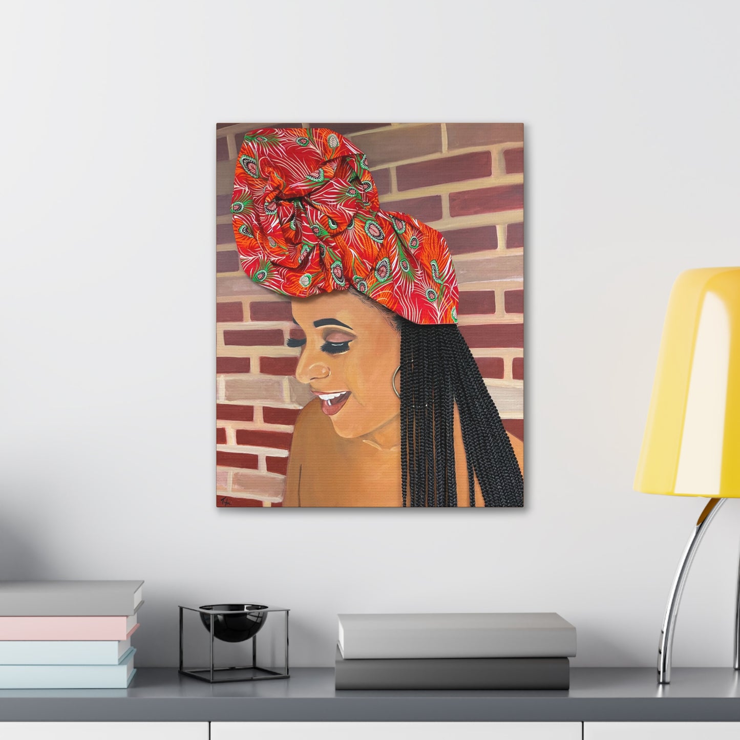 Happy- 2D Canvas Print (no Hair)